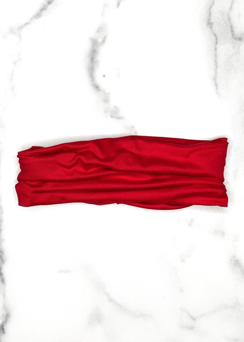 Extra Wide Yoga Headband in Red