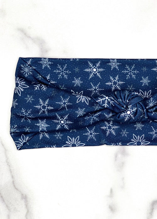 Snowflake Headband in Blue and White
