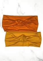 Extra Wide Yoga Headbands in Yellow and Orange
