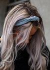 Light Gray Top Knot Headband