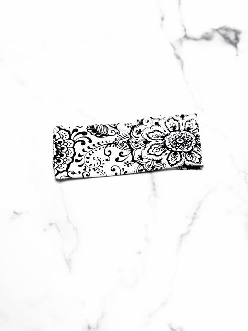 White Paisley Headband