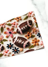 headband with footballs and flower pattern
