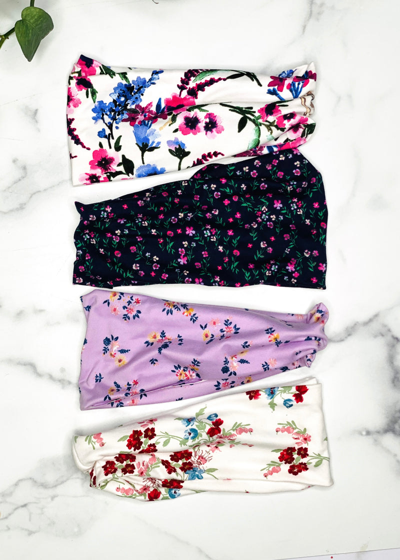 Spring Floral Extra Wide Yoga Headbands
