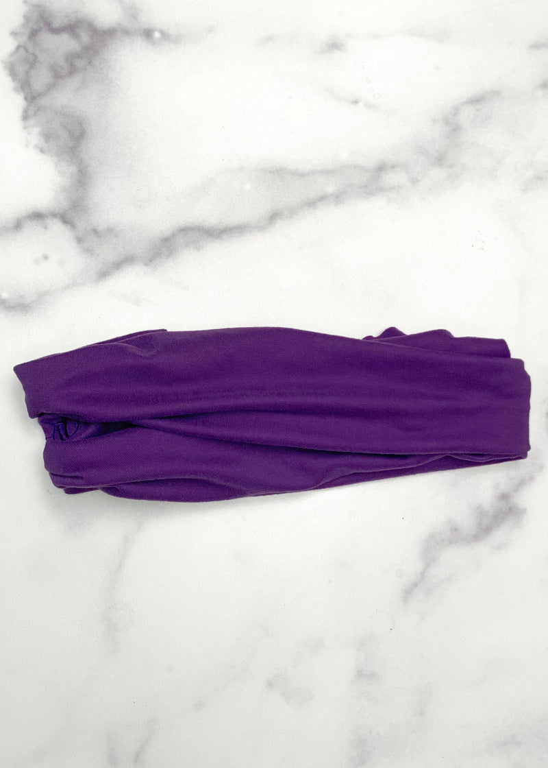 Purple Extra Wide Yoga Headband