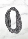 Gray Plaid Knot Headband