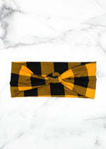 Yellow Flannel Knot Headband