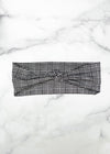 Gray Plaid Knot Headband