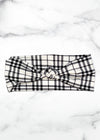 White Flannel Knot Headband