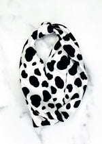 Cow Spots Top Knot Headband
