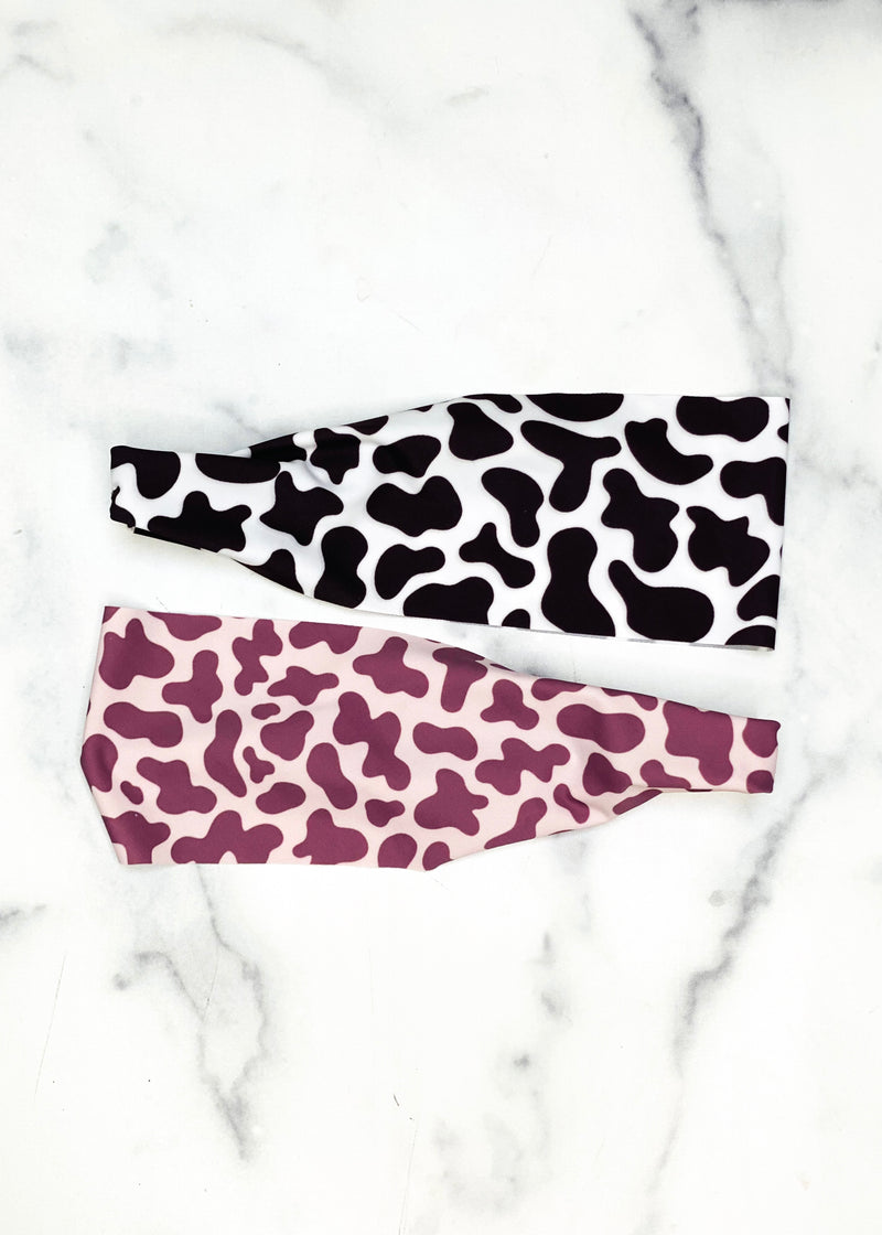 OOPS! Pink/Purple Cow Yoga Headband