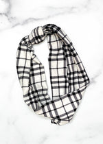 White Flannel Knot Headband