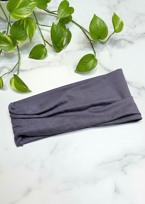 Grayish Purple Wide Stretchy Headband