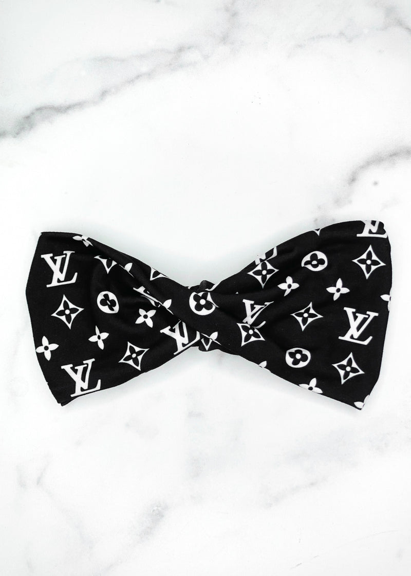 Black & White LV Twist Headwrap