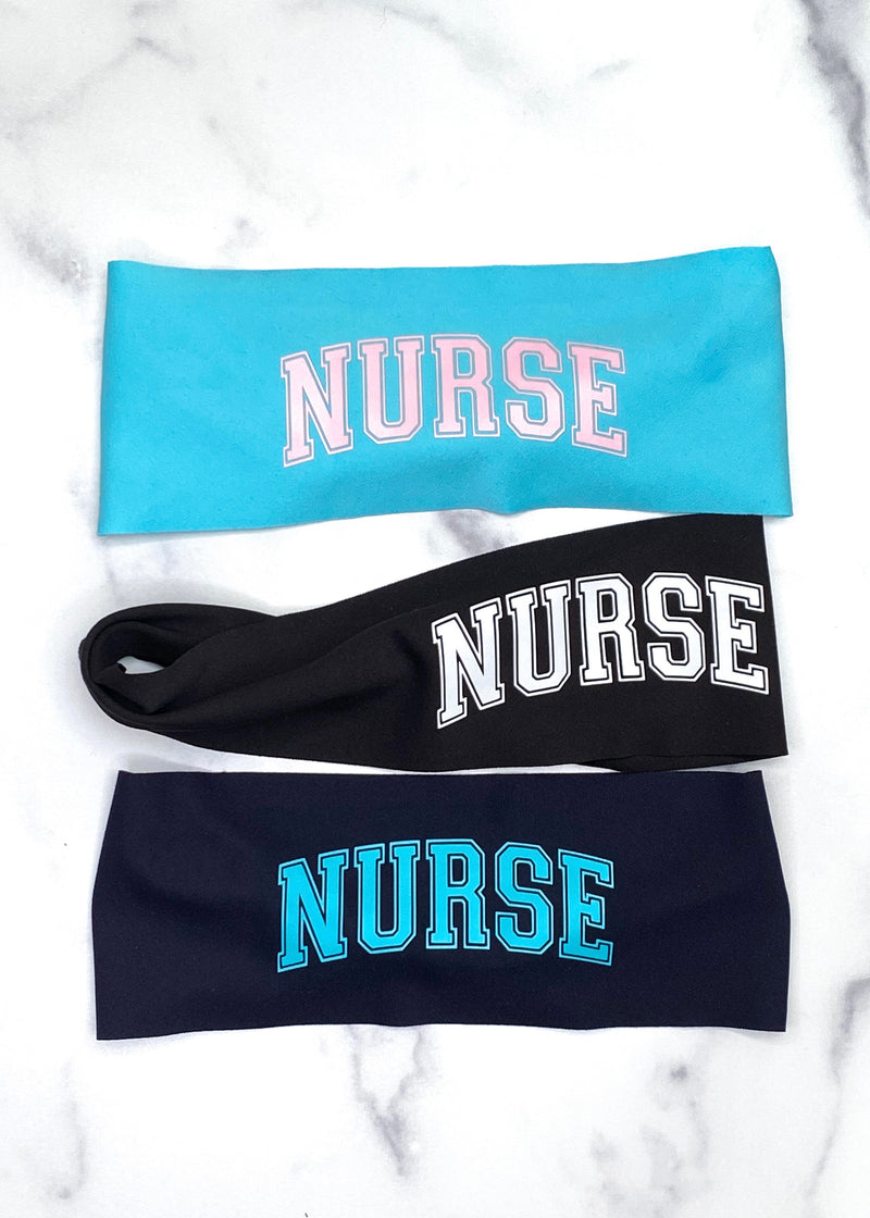 Nurse Varsity Print Yoga Headband