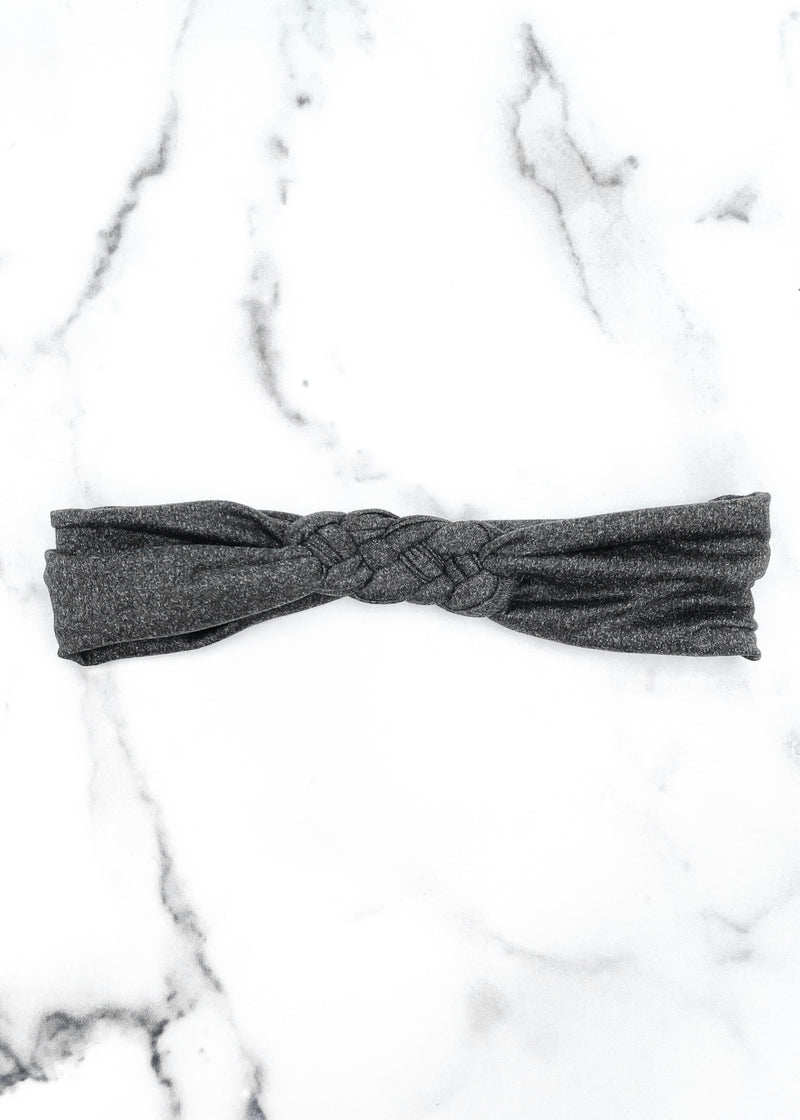 Charcoal Braided Headband