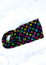 Upcycled Multicolored LV Top Knot Headband