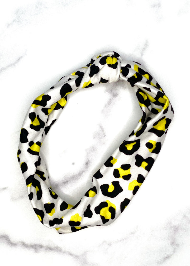 Knot Headband in Neon Cheetah