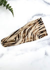 Zebra Print Headband in Tan