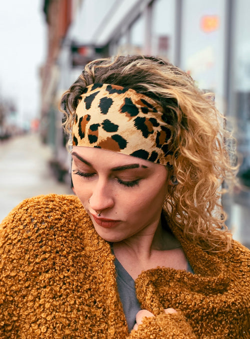 Leopard Print Yoga Headbands