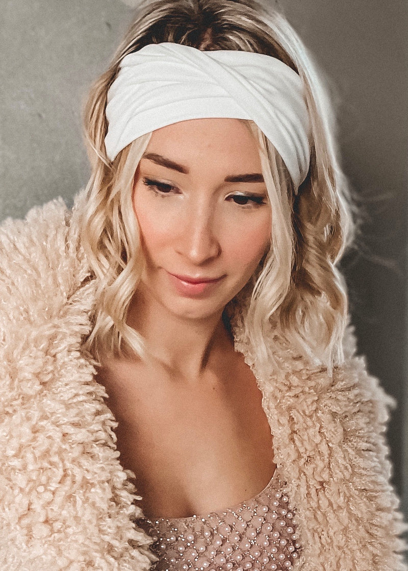 White Twisted Headwrap