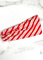 Red Candy Cane Striped Headband