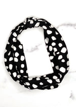 Knot Headband in Black Spots