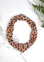 Retro Rainbow Top Knot Headband