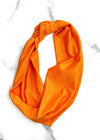 Orange Top Knot Headband