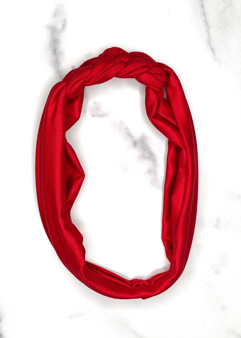 Braided Headband in Red