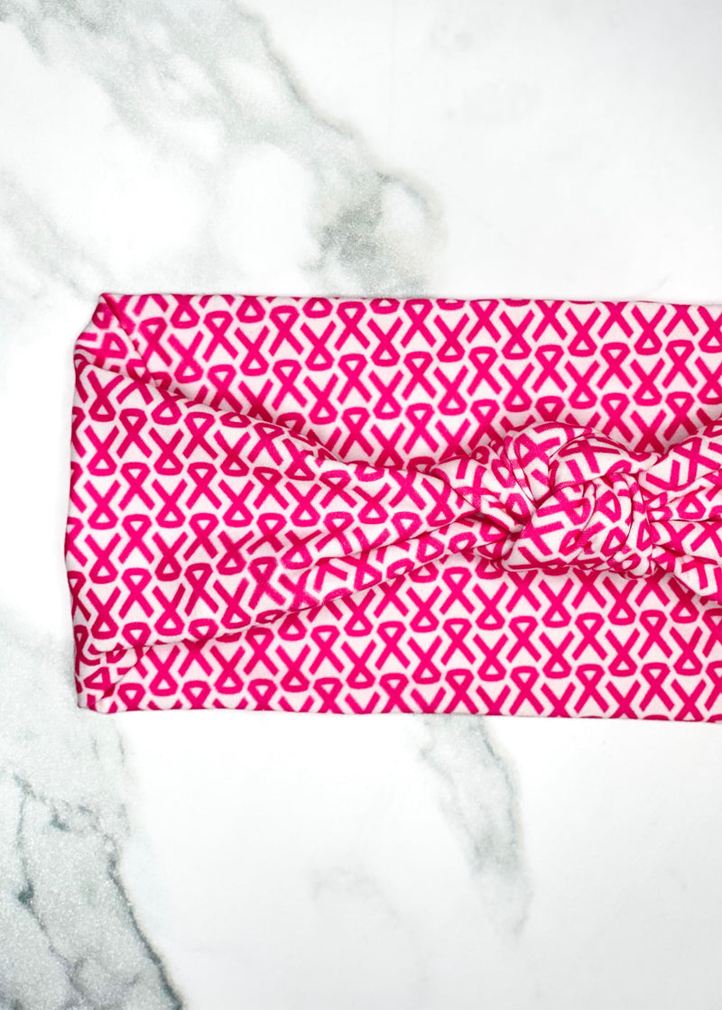 Pink Ribbon Breast Cancer Awareness Headband
