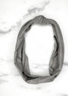 Heather Grey Top Knot Headband