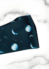 Black Yoga Headband with Moons and Plants
