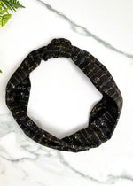 Black Top Knot Headband