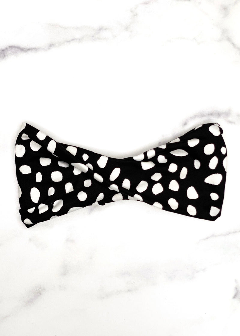  Black and White Dot Headband