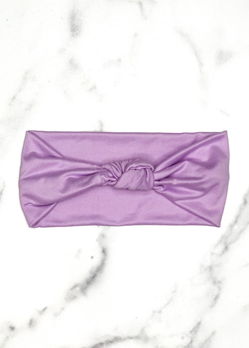 Top Knot Headband in Pastel Purple 