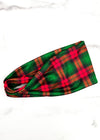 Red and Green Plaid Headband