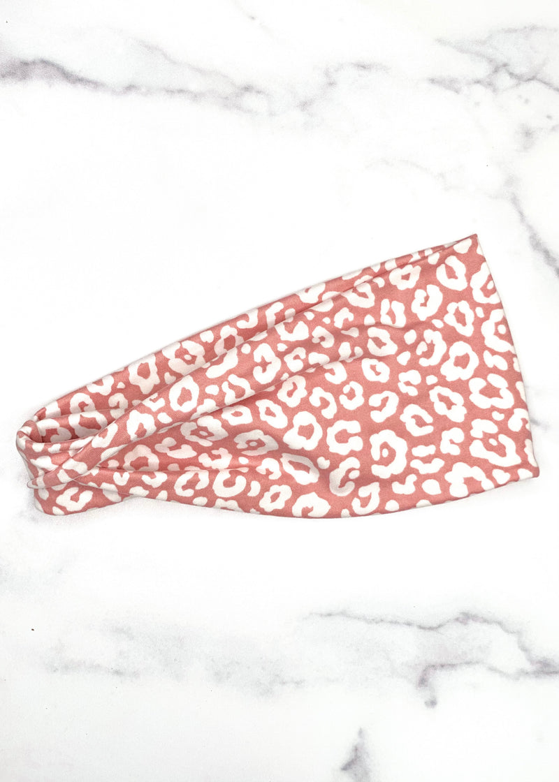 Mauve Cheetah Print Headband