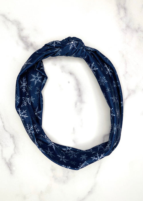 Snowflake Headband in Blue and White