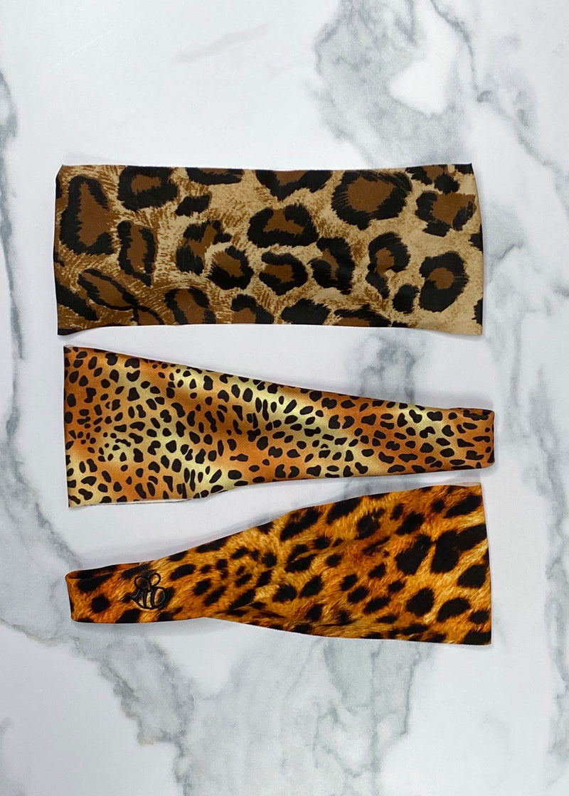 Leopard Print Yoga Headbands