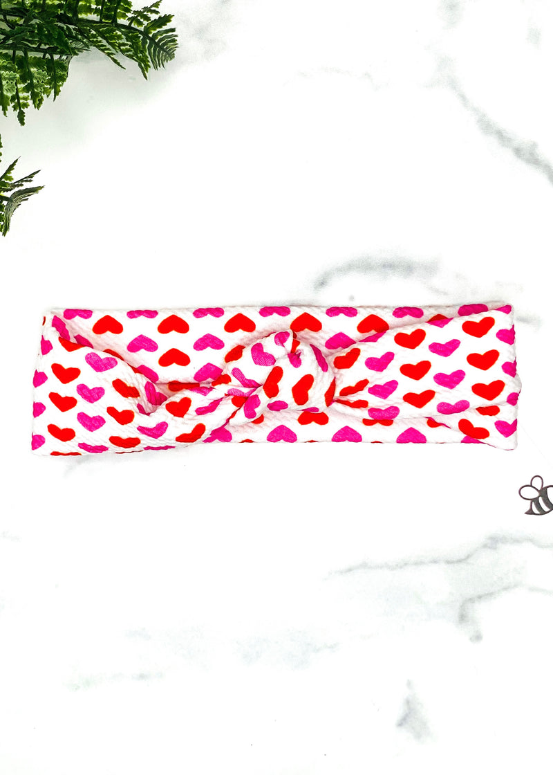 Red and Pink Heart Headband for Babies