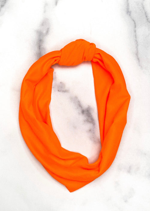 Neon Orange Knotted Headband