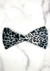 Black and White Leopard Print Twist Headband