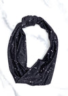 Black Knot Headband in Star Print