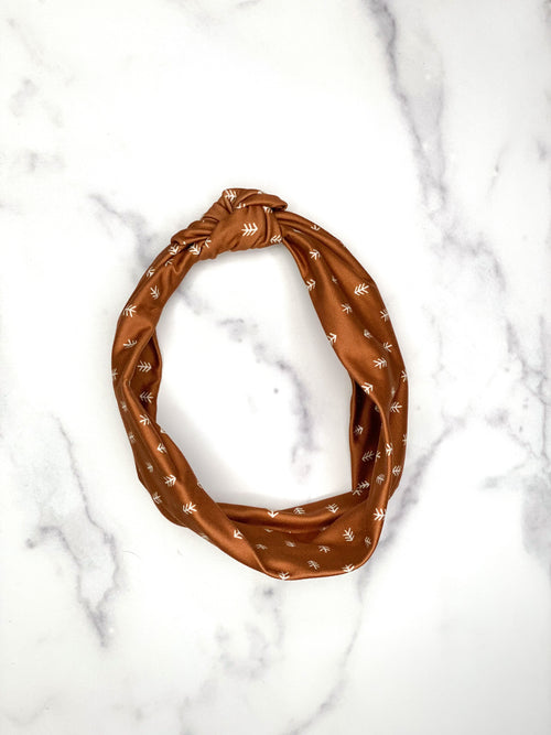 Boho Knot Headband in Burnt Orange