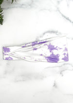 Twisted Headband in Purple Tie Dye