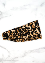 Twist Headband in Leopard Print