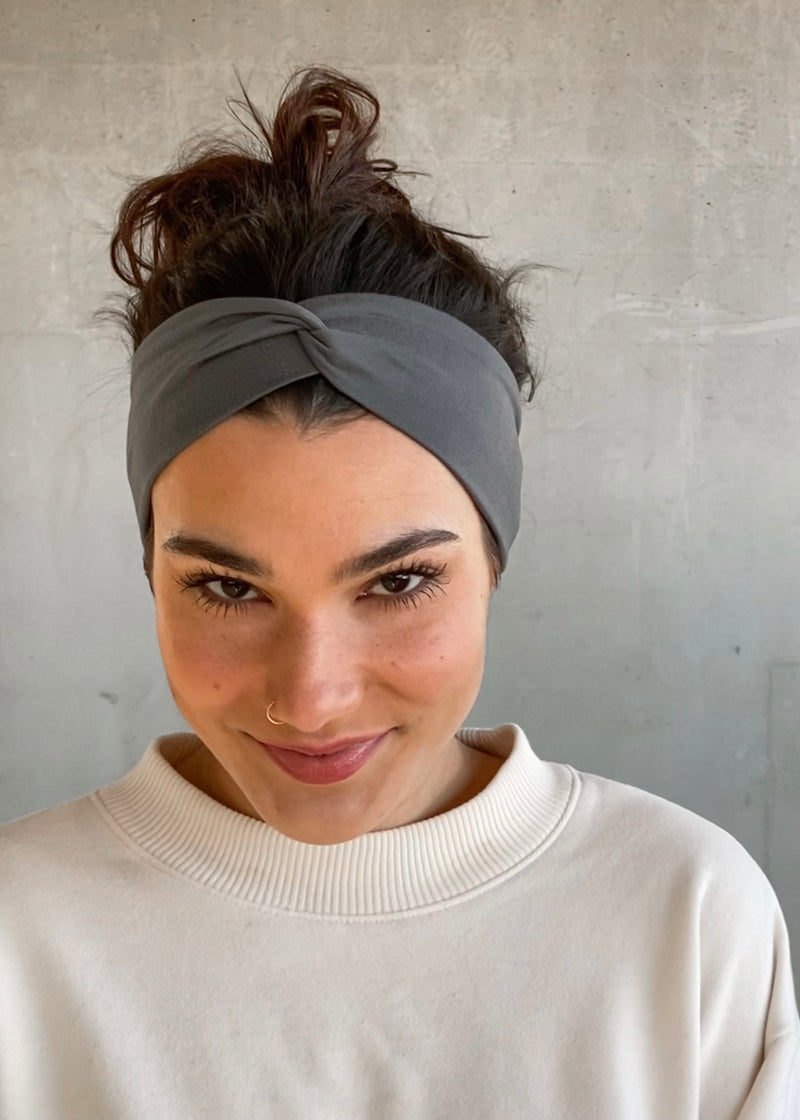 Dark Gray Infinity Headband MandaBees MandaBees Headbands