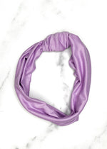 Top Knot Headband in Pastel Purple 