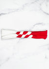 Red & White Braided Headband