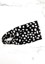 Black and White Dot Headband